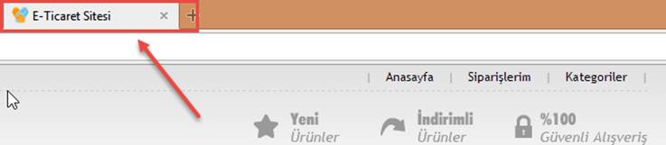 Makine tarafından oluşturulan diğer metin:E- Ticaret Sitesi Yeni Urünler Anasayfa Siparişlerim Kategoriler İndirimli Urünier 9 %100 Güvenli Alışveriş