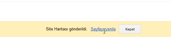 Makine tarafından oluşturulan diğer metin:Site Haritası gönderildi- Kapat